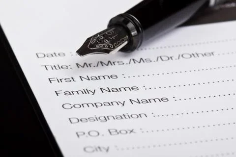 Registration form  Stock Photos