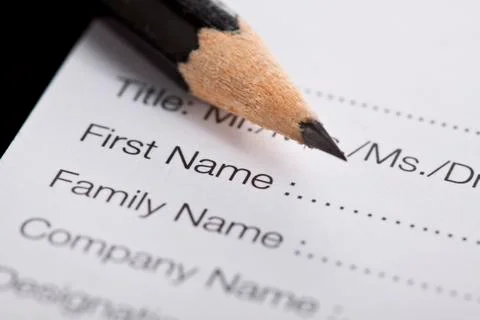 Registration form Stock Photos