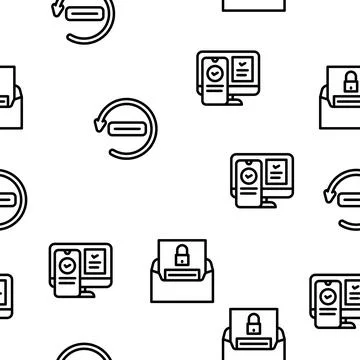 Registration form web vector seamless pattern Illustrazione stock