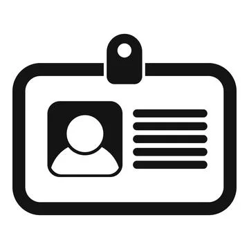 Registration id card icon simple vector. New membership number Stock Illustration
