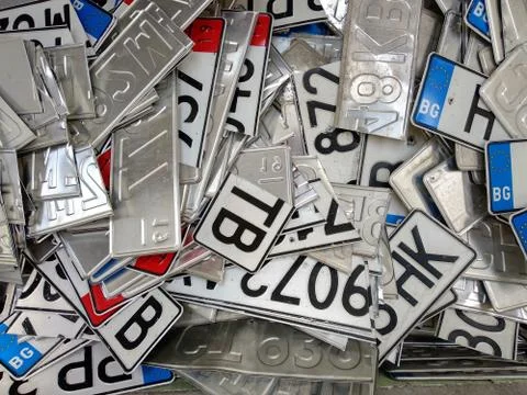 Registration numbers for the car Stock Photos