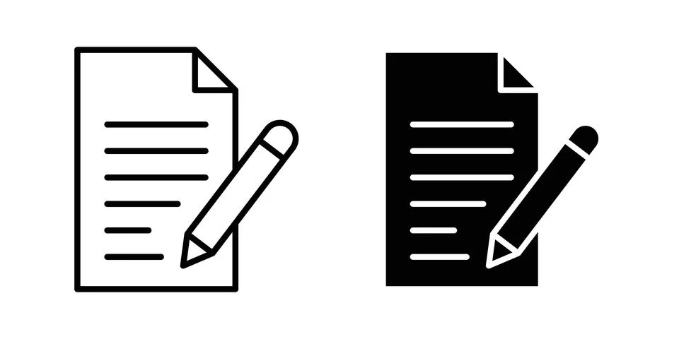 Registration paper icon vector, symbol, logo illustrations Stock Illustration