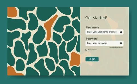 Registration at website. Website Design Template. Web UI UX Design. Landing p Stock Illustration