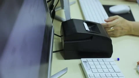 In the registry, the device issues the queue number 2 Stock Footage 245414830