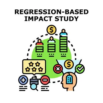 Regression based impact study evaluating business performance 库存插图
