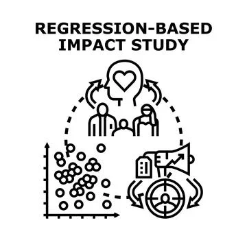 Regression based impact study evaluating human interaction Ilustración de archivo