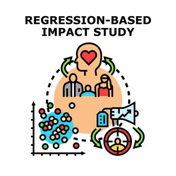 Regression based impact study evaluating human interaction Ilustración de archivo