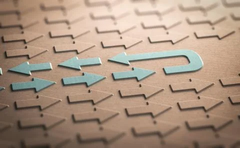 Regression Concept, Reverse Direction. Stock Photos