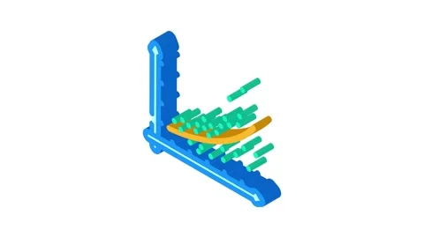 Regression graph machine learning isometric icon animation Stock Footage 327280818