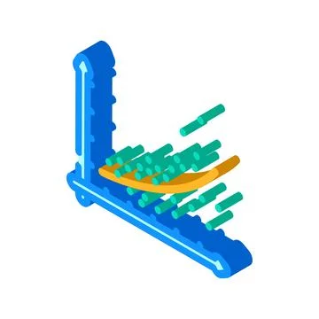 Regression graph machine learning isometric icon vector illustration 스톡 일러스트