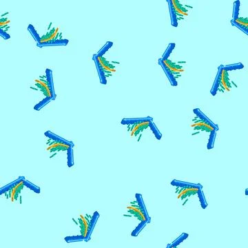 Regression graph machine learning isometric icon seamless pattern 스톡 일러스트