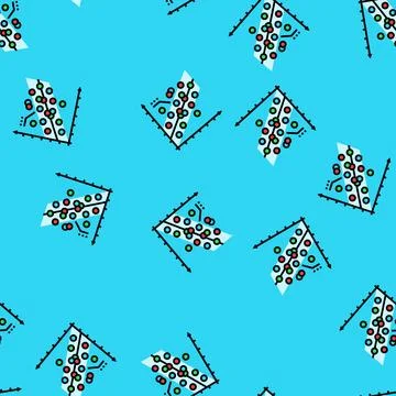 Regression graph machine learning vector seamless pattern 스톡 일러스트