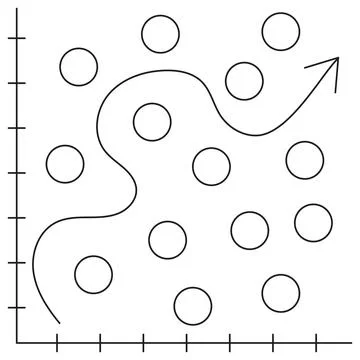 Regression in Machine Learning icon 스톡 일러스트