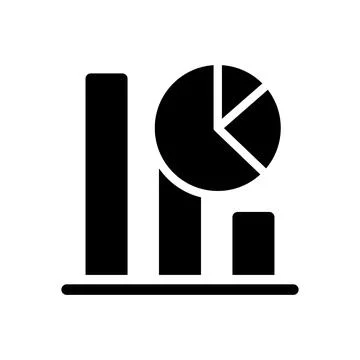 Regression part of data mining black glyph icon 스톡 일러스트