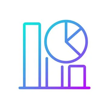 Regression part of data mining gradient linear vector icon Stockillustratie