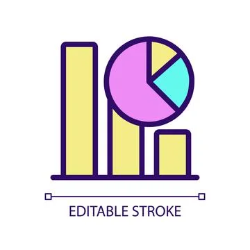 Regression part of data mining RGB color pixel perfect icon Stockillustratie