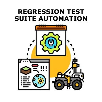 Regression test suite automation software development concept 库存插图