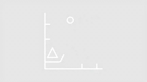 Regression white line animation Stock Footage 293768297