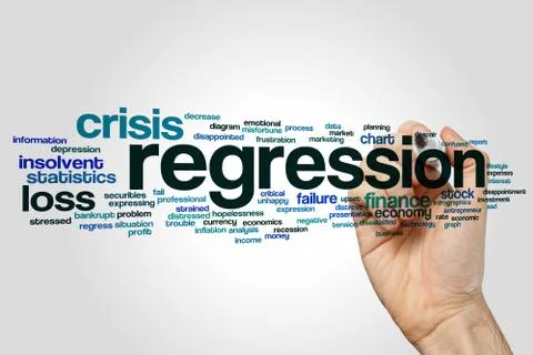 Regression word cloud Stock Illustration