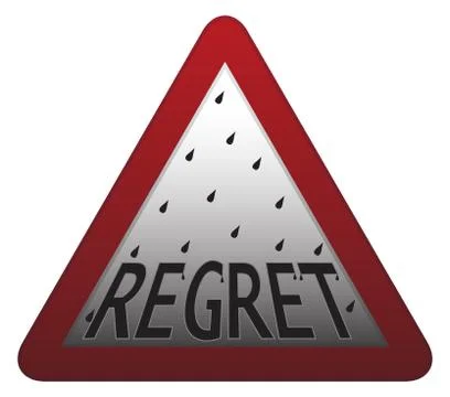 Regret Signpost Illustrazione stock