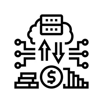 Regtech electronic equipment line icon vector illustration Stock Illustration