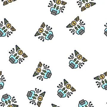 Regtech electronic equipment vector seamless pattern Stock Illustration