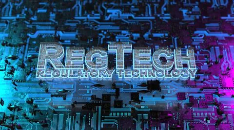 Regtech - Regulatory technology, technologies for regulatory processes Stock Illustration