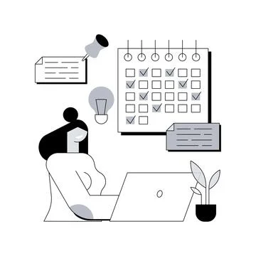 Regular blog posts abstract concept vector illustration. Stock Illustration