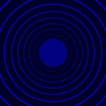 Regular blue circle line pattern. illustration of sound waves, signals, networks Stock Illustration