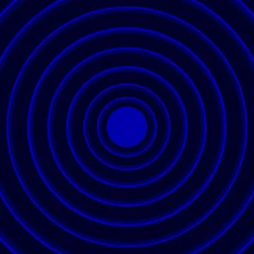 Regular blue circle line pattern. illustration of sound waves, signals, networks Stock Illustration