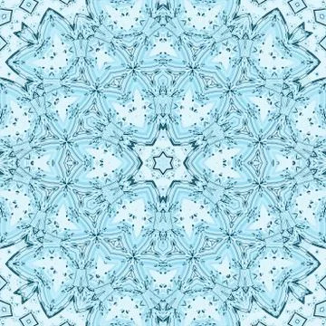 Regular centered ornaments light blue Stock Illustration