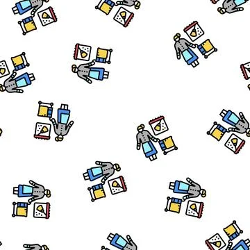 Regular cleaning vector seamless pattern Stock Illustration