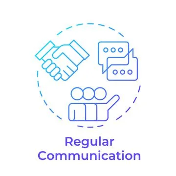 Regular communication blue gradient concept icon Ilustración de archivo