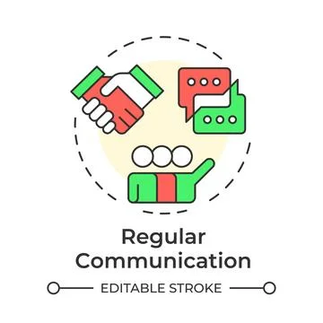 Regular communication multi color concept icon Stock Illustration