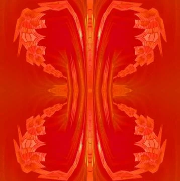 Regular conspicuous ornament red orange ocher Stock Illustration