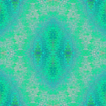 Regular delicate ornamental pattern light green pink tuquoise blue cent Stock Illustration