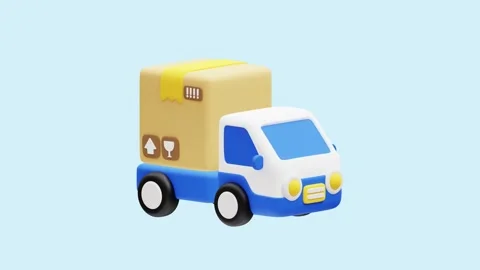 Regular Delivery animated 3d icon. Stock-Footage 289454035