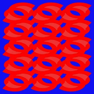 Regular ellipses pattern red dark blue Stock Illustration
