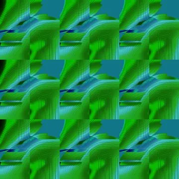 Regular fantasy pattern bright green and blue diagonally Stock Illustration