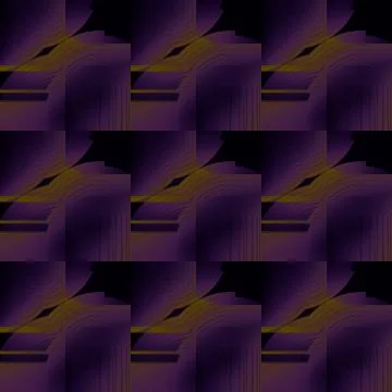 Regular fantasy pattern purple violet ocher black diagonally Stock Illustration