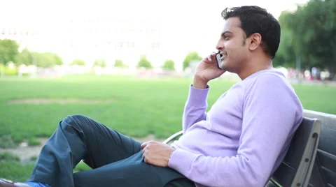 Regular guy on phone Video stock 50217456