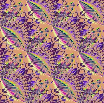 Regular intricate pattern in purple shades on light brown diagonally Stock Illustration