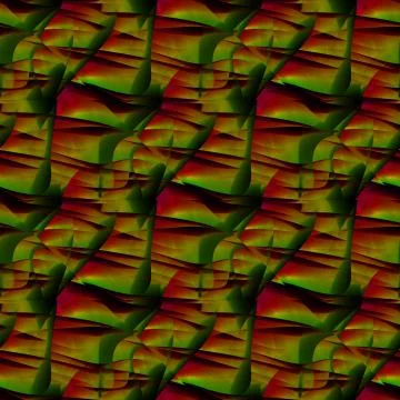 Regular intricate pattern yellow green orange red dimensional Stock Illustration