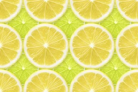 Regular lemon over lime pattern Stock Photos