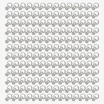 Regular lightbulb pattern background image Illustrazione stock