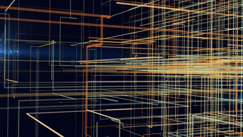 Regular lines formation grows in size and rotates in different directions Stock Footage 150300581