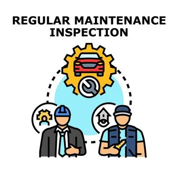 Regular maintenance inspection concept vector illustration Illustrazione stock