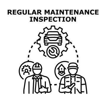 Regular maintenance inspection concept vector illustration Illustrazione stock