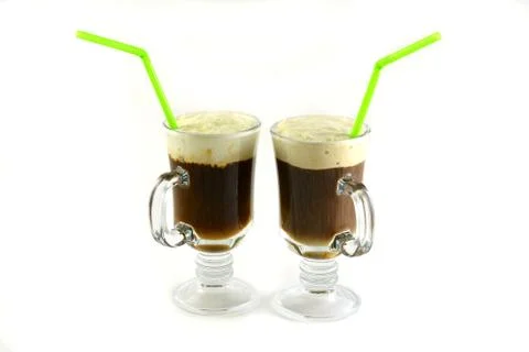 Regular mocha with whipped cream Stock Photos