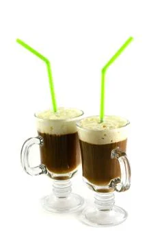 Regular mocha with whipped cream Stock Photos